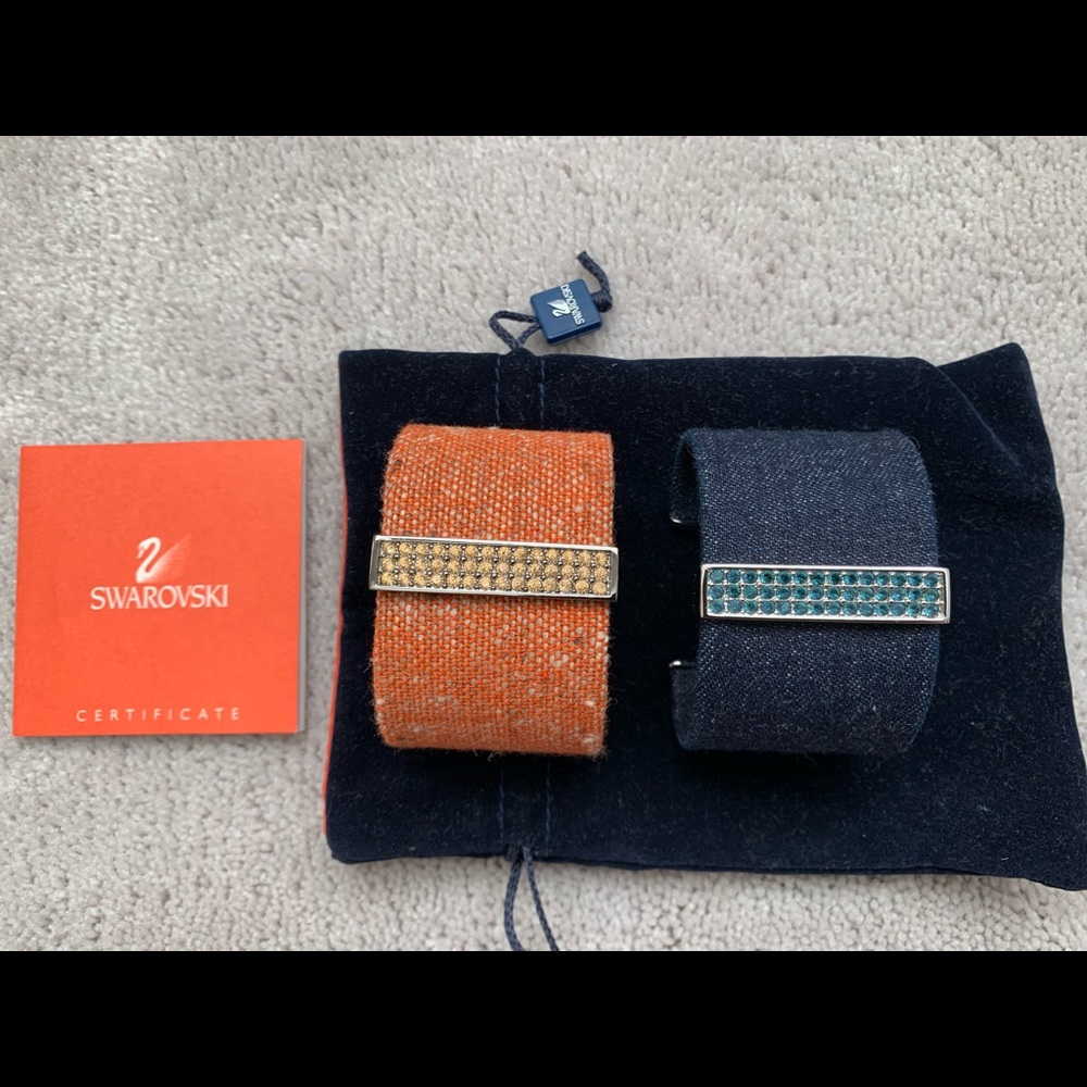Pair of Swarovski cuffs